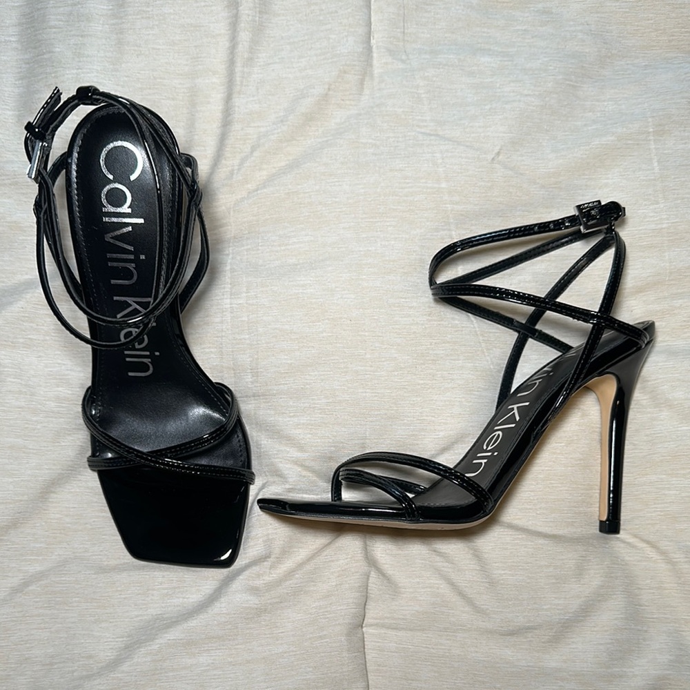 Calvin Klein Black Strappy Heels